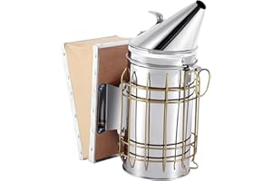 KayEsampra Edelstahl Bee Hive Smoker,Bienenzuchtimkereiausrüstung Imkereibedarf,draht-hitzeschild nimmt anti-verbrühungs-design,Bienenzucht Imkereiausrüstun Bienenzucht Werkzeug for Bienen Volk