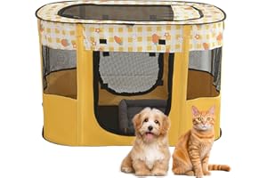 MEYUXG kojec dla szczeniaków, składany płot dla zwierząt domowych, wybieg dla szczeniaków, prostokątny namiot, kojec dla szczeniaków do wnętrz, przenośny wybieg dla małych zwierząt dla kociąt, szczeniaków,
