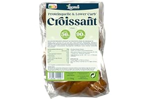 ‎LOCAWO Locawo Proteinquelle & Lower Carb Croissant | Hörnchen | Eiweißbrötchen | Voller Weizengeschmack | ideal für eine eiweißreiche, kalorien- und zuckerreduzierte Ernährung