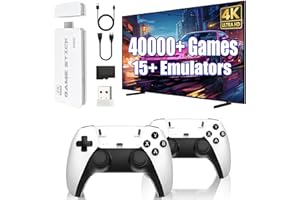Febotak 2025Upgraded Retro Gaming Console Pro, 4K HDMI Video Game Consoles with 40,000+ Games &15 Emulators, Plug and Play Video Gaming Stick with Upgrade Dual 2.4G Wireless Controllers