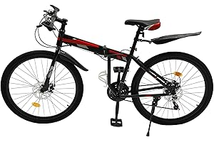 Tagtuell 26 Inch Mountain Bike for Mens Womens, Foldable MTB with 21 Speeds, High-Tensile Steel Frame, Sport Cycling MTB Bicycle for Adults, Max Load 120 KG
