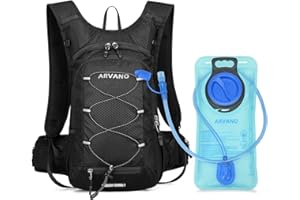 Arvano Mochila de Ciclismo MTB, 15L Ligera Mochila Bicicleta Montaña Mochila Bici para Hombre Mujer, Pequeño Mochila Deporte para Esqui, Senderismo, Moto Enduro