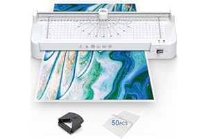 KEJECTOR Laminator for A3 A4 A5 A6 A7 with 50 pcs Laminating Pouches, Thermal & Cold Laminating Machines with Paper Trimmer, Corner Rounder for Home School Office