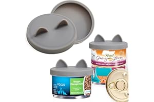 OHMO Dosendeckel Katzenfutter, Silikon Deckel für Dosen für Tierfutter(70-85g), BPA-frei, Gray, 2er-Set