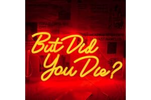 ‎WANXING But Did you Die Neon Schild LED rot Neon Schild für Wand Dekor USB Powered Buchstabe Neon Licht für Home Decor, Schlafzimmer, Fitnessstudio Zuhause, Büro, Shop