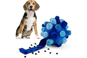 Larimuer Palla da fiuto per cani, Giocattoli Puzzle per Cani giocattolo interattivo Portatile, giocattolo per l'alimentazione per cani di piccola, media,taglia(blu)