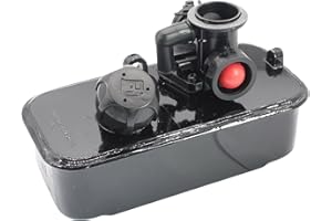 Secura Benzintank & Vergaser Set - passend für Briggs & Stratton Quattro 494406/498809 - Ersatz für Rasenmäher Motoren - inkl. Dichtungen - langlebig & passgenau