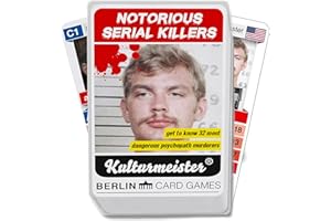 Kulturmeister - Notorious Serial Killers Trump Card Game: Unique Playing Cards Themed for Crime Solving, Mystery Investigation - Dive into Detective Games with a Serial Killer Theme