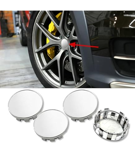 Set Coprimozzi Universali Per Auto - 4 Pezzi Da 60mm Con Cappucci Bulloni - Foto 9