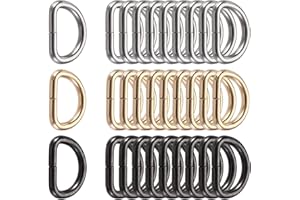 Butyeak Metall-D-Ring, Halbringe D, Halbrunder D-Ring, 30 Stück 25MM D-Ring aus Edelstahl, Für Halsbänder, Karabiner, Riemen, Rucksäcke und Heimwerkerzubehör