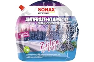 ‎SONAX SONAX AntiFrost+KlarSicht Zirbe Gebrauchsfertig bis -20°C (3 Liter) schneller, schlierenfreier & effektiver Scheibenreiniger für den Winter | Art-Nr. 01314410