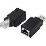 CERRXIAN RJ45 Ethernet Crossover Adapter, CAT6 Ethernet Male to Female Adapter, Used to Protect the Device's Native Jack (Str