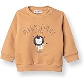 HelloBaby HelloBaby Erkek Bebek Sweatshirt Hayvan Baskılı Basic Bisiklet Yaka