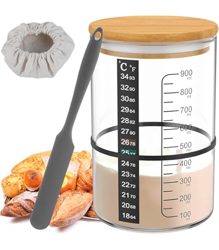 Kit De Démarrage Pour Levain – Bocal à Levain Avec Couvercle En