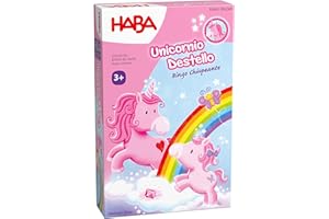 HABA 2012212004 - Unicornio Destello – Bingo Chispeante, Juego Infantil de Mesa de atención. Más 3 años