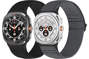 Bcuckood Elastic Watch Straps Compatible for Samsung Galaxy Watch Ultra 47mm (2025/2024) Men Women, Stretchy Nylon Soft Breathable Replacement Wristband (Not for Other Models)