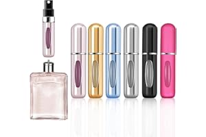 OBSGUMU Parfum Zerstäuber für Unterwegs,5Ml Parfümzerstäuber Nachfüllbar,Mini Parfümflasche Nachfüllbar,6 Stück