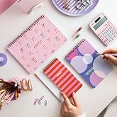 PAPERORA Haftalık ve G&uuml;nl&uuml;k 3&rsquo;l&uuml; Masa&uuml;st&uuml; S&uuml;resiz Planlayıcı Set - Kurdele