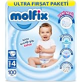 Molfix Maxi 4 Beden Aylık Bebek Bezi (1 x 100 Adet)