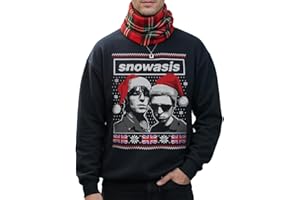 Sanfran Clothing Snowasis Christmas Jumper Funny Festive Ugly Xmas Gift Party Music Britpop UK Indie Band Unisex Sweater Sweatshirt