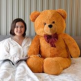 &Ouml;zg&uuml;ner Oyuncak 160 cm Dev Pel&uuml;ş Ayı, Papyonlu ve Sevimli B&uuml;y&uuml;k Boy Ayıcık, Yumuşak Sarılmalık, Sevgiliye Hediye