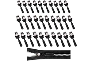 FRDELMA Kit di Riparazione per Cerniera, set di 30 pezzi per Cerniere Lampo Ricambio S, M, L Cursore Cerniera Ricambio Cerniera Lampo Riparazione per giacche, valigie, zaini (nero)