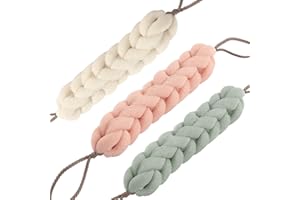 FIBOUND 3 Piezas Esponja Trenzada Elástica, Cepillo Malla Ducha Esponja Malla Corporal Con Asas Cuerda Puf Malla para Fregar Espalda, Limpieza Herramienta Masaje