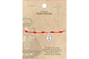 cotigo Pulsera 7 Nudos Roja con Santo o Virgen en Acero Inoxidable-Amuletos de la Suerte y Proteccion-Pulsera Mal de Ojo para Parejas y Amistad-Bisutería Ajustable,Pulsera Hilo Rojo Mujer y Hombre