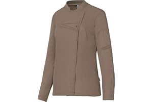 MONZA OBREROL Chaquetilla Cocinera Mujer de Manga Larga con Corchetes. Ropa Cocina/Hostelería. Ref: 4125 - Disfruta de la Excelencia