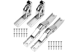 MAIXINNEW 4 Stück Scharniere 90 Grad, Scharniere Klappbar Regal, Versteckte Tischhalter Scharnier Mit Schrauben für Schranktüren