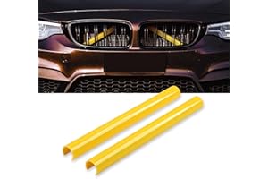 AggAuto inserto griglia anteriore giallo, striscia griglia inserti trim per BMW F20 F30 2011-2021,328i/320i/335i/428i, inserto griglia accessori per BMW 1/2/3/4/5 serie F21/F22/F23/F45/F31/F33/F36