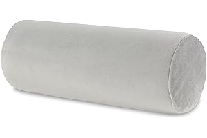 ‎TOTSY BABY Totsy Baby Nackenrolle mit Bezug Yoga Bolster Knierolle Lagerungsrolle Velvet 40x15 cm - Nackenkissen Kissenrolle Yogabolster Kniekissen Zierkissen und kleines Kissen Lange Rolle Grau