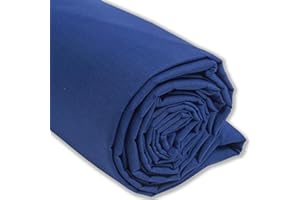 IPEA Tela de Popelín Algodón Azul – 200 cm x 150 cm – Fabricado en Italia – Tejido al Metro para Costura, Ropa, Forros, Accesorios, Patchwork - Tela Lisa para Coser - Lienzo