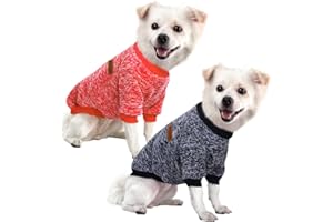 HuaLiSiJi Dog Christmas Jumper Dog Hoodie Sweatshirt Chihuahua Jumper Dachshund Fleece Inside Soft Cozy, Colour Vibrant Easy to Take On and Off (Red+Navy Blue, XL)