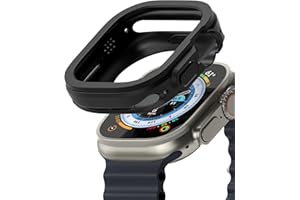 Ringke Air Sports Compatible with Apple Watch Ultra 2 (2023) / Ultra 49mm Case, Thin Soft Flexible Rugged TPU Raised Bezel Frame Protective Button Cover [No Screen Protector] - Black