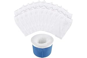 FGen Skimmer Socks, 20 Swimming Pool Filter Socks, Pool Skimmer Socks, Filter Basket, Perfect Filter Protection, for Pollen, Leaves and Hair