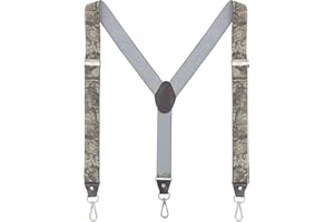 Ausukler Bretelle da uomo extra forti 3,5 cm di larghezza con ganci girevoli e cinghie elastiche Y-back per jeans