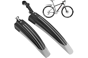 OUXI Kit Garde-Boue pour Vélo, Jeu d'ailes Ajustable, Ailes Avant et Arrière, Connexion Rapide, Plus Large et Plus épais, pour vélo de Montagne, Vélo de Ville, Ailes 20-26 Pouces