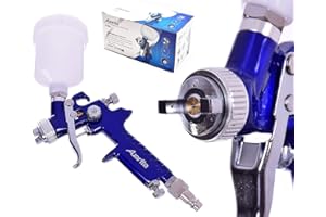Auarita HVLP Mini H-2000P Pistolet pulvérisateur à Technologie Buse de 0,8 mm Durable Capacité de 125 ML pour la Peinture Trois Modes de réglage Très Efficace Bon pour Les matériaux Lourds