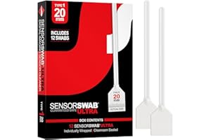 PHOTOGRAPHIC SOLUTIONS Sensor Swab ULTRA 20mm Swabs - Camera Sensor Cleaner Swabs for Cleaning APS-H Mirrored or Mirrorless SLR & DSLR Cameras. Canon, Nikon, Sony - Sensor Dust & Oil Remover (Pack of 12)