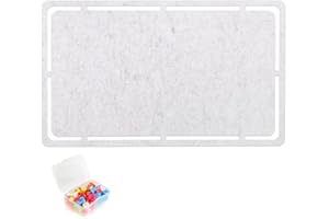 SEG Direct Tableau Mémo en Feutre de 72 cm x 44 cm pour Mur, Panneau Décoratif en Feutre pour Chambre d'Enfant avec 35 Broches, Gris Clair