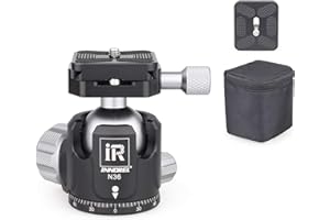 INNOREL N36 Kugelkopf Stativköpfe Tripod Head Niedrige Profile Kugelkopf 360 Grad Drehbarer Durchmesser 36mm Max. Belastung 20kg für DSLR Langfokus Stativ Monopod legierte Kugelkopf mit Einer Tasche