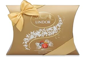 ‎LINDT Lindt Schokolade | LINDOR Kissenpackung Mischung | 323g | 24 LINDOR Kugeln in 4 Sorten mit zartschmelzender Füllung | Schokoladen-Geschenk