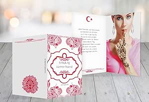 Kartenparadies Hochzeitskarte Einladung Zum Henna Abend Hochwertige Einladung Zur Heirat Inklusive Umschlage 30 Karten Format 105x148 Mm Farbe Rot Amazon De Burobedarf Schreibwaren