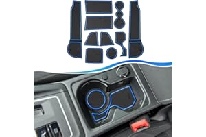 SXCY per VW Golf 8 2020 2021 2022 2023 Tappetini Antiscivolo Compatibile con VW Golf 8 GTI GTD GTE R Alltrack Tappetini in Gomma per Console Centrale Porta Bicchieri Scanalatura Porta (Blu)