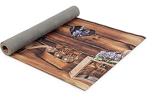 HomeLife Tappeto Cucina Antiscivolo Lavabile Made in Italy | Tappeto Passatoia al Metro PVC e Cotone con Stampa Colorata | Tappeto Cucina 200 cm in Vinile, Moderno e Decorativo Fiori e Lavanda