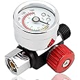 Yakamoz 1/4 Inch Air Compressor Regulator with Gauge, 0-140 Psi Precise Control Spray Gun Air Pressure Regulator Paint Sprayer Air Adjusting Valve Regulator for Pneumatic Tool