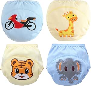 Lot De 4 Culotte Bebe Fille Garcon Couvre Couche Culotte Sans Dentelle Culotte Bebe Unisex Sans Bouton Taille Elasique 24 38 Mois Amazon Fr Bebes Puericulture