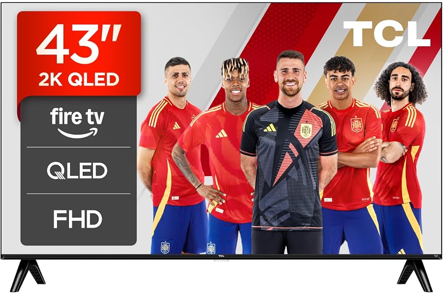 TCL 43SF560 Televisor 43 Pulgadas QLED Full HD, Smart TV con Fire TV, Control por Voz Alexa, HDR10, Dolby Audio, DTS Virtual: