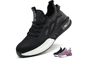 KTDYG Safety Trainers Womens Lightweight Comfortable Steel Toe Cap Trainers Men Safety Shoes Breathable Work Trainers Non Slip Work Boots